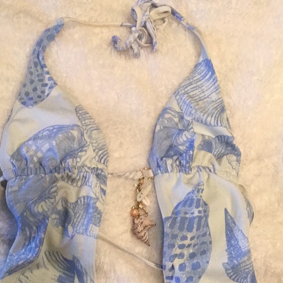 Shay Todd Baby Blue & White Seashell Swimsuit - Picture 2 of 7